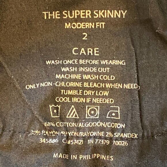 Ann Taylor Women's "The Super Skinny Modern Fit" Blue Jeans Size 2 - Picture 7 of 7